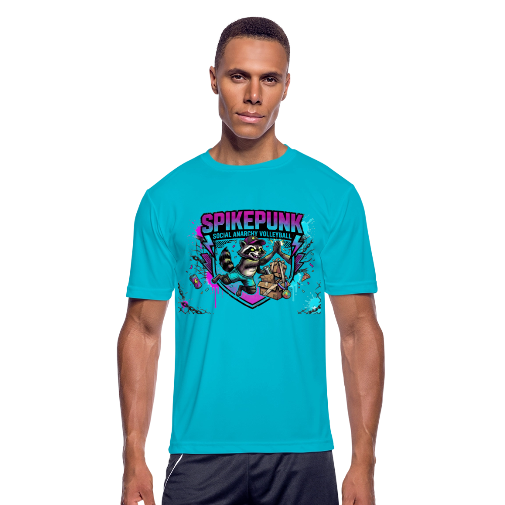 Men’s Moisture Wicking Performance T-Shirt - turquoise