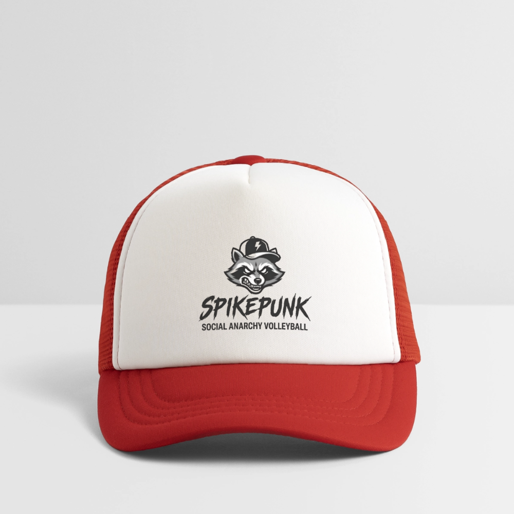 Kid's Trucker Cap - white/red
