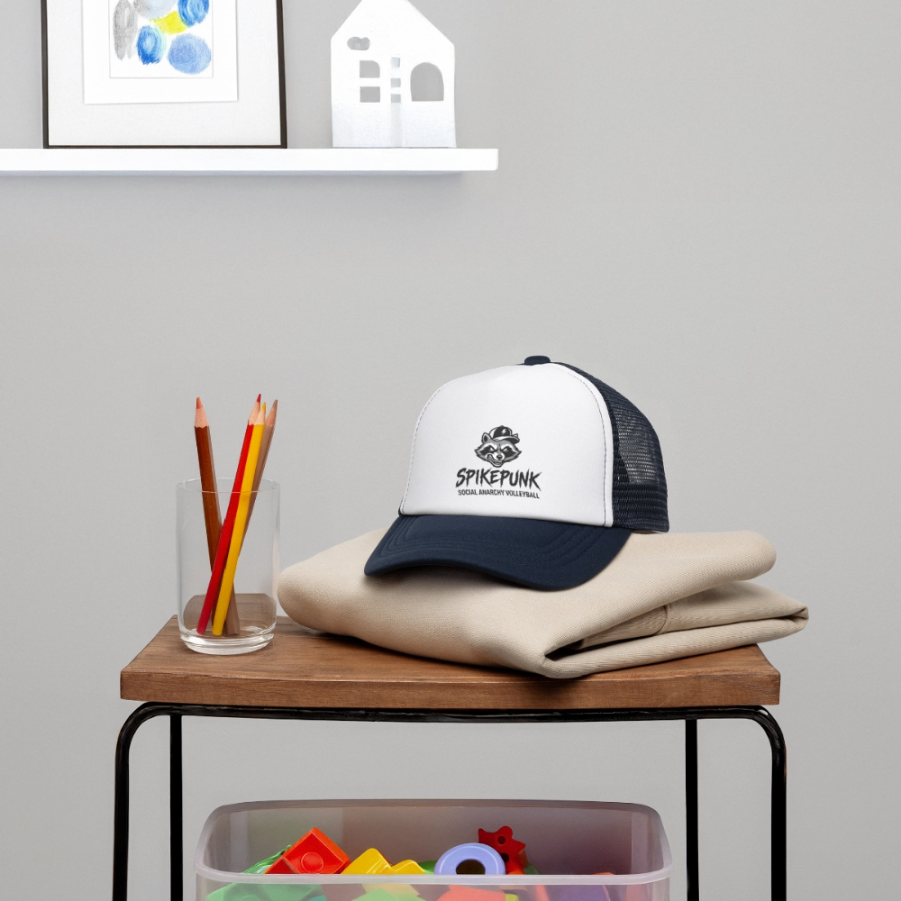 Kid's Trucker Cap - white/navy