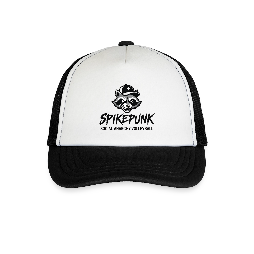 Kid's Trucker Cap - white/black