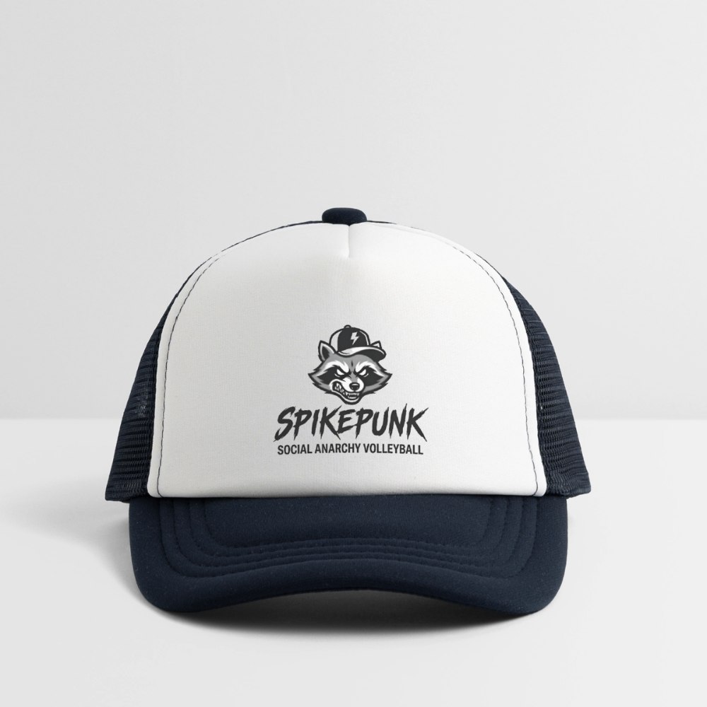 Kid's Trucker Cap - white/navy
