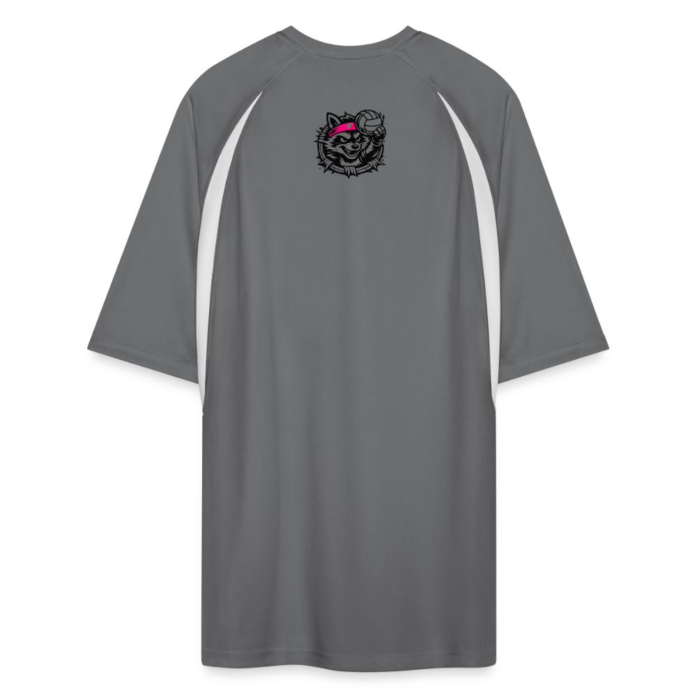 Men’s Cooling Performance Color Blocked Jersey - dark gray/white