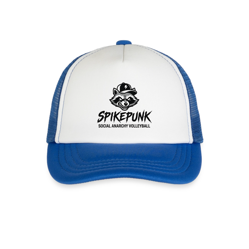 Kid's Trucker Cap - white/royal blue