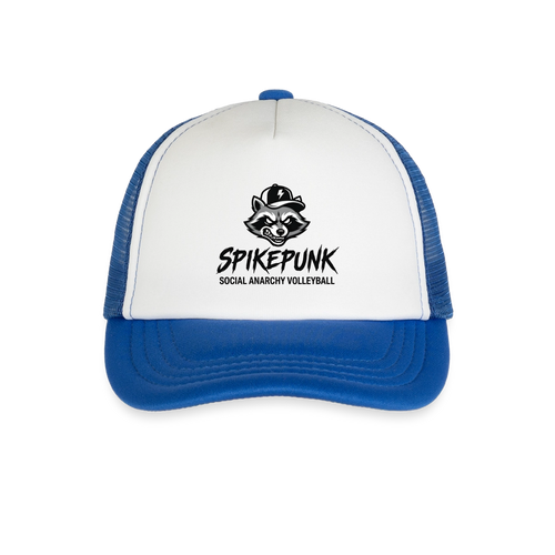 Kid's Trucker Cap - white/royal blue