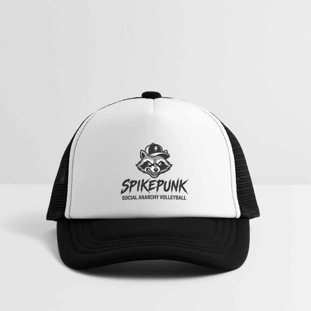 Kid's Trucker Cap - white/black