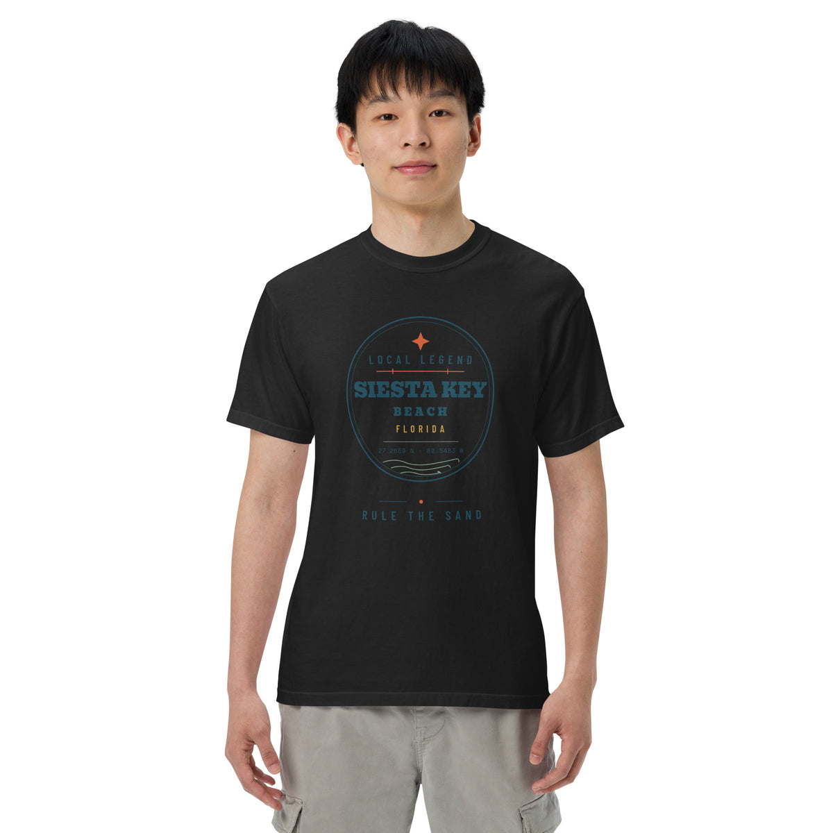 Local Legend Tee, Siesta Key, folded